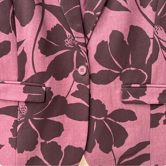 Liz Claiborne Kate Women’s Sz 6 Purple Floral Blazer Jacket Classic Fit NWT $79 - Picture 11 of 11